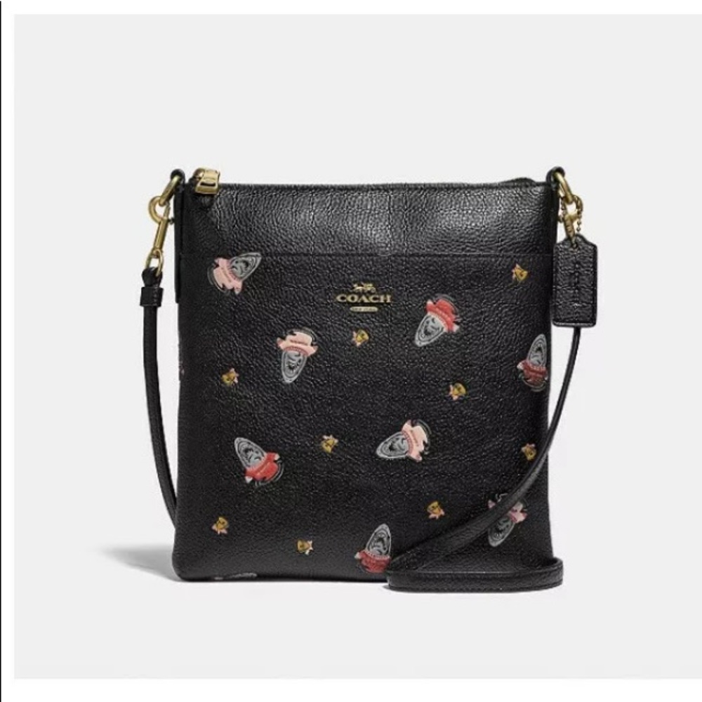 Coach Sharky print black Kitt crossbody